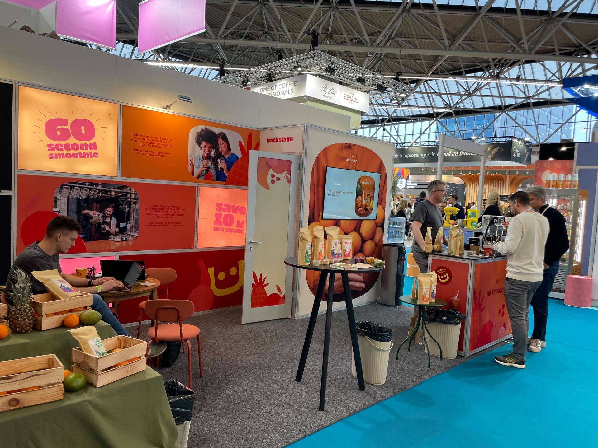 Allreasons team at food expo booth