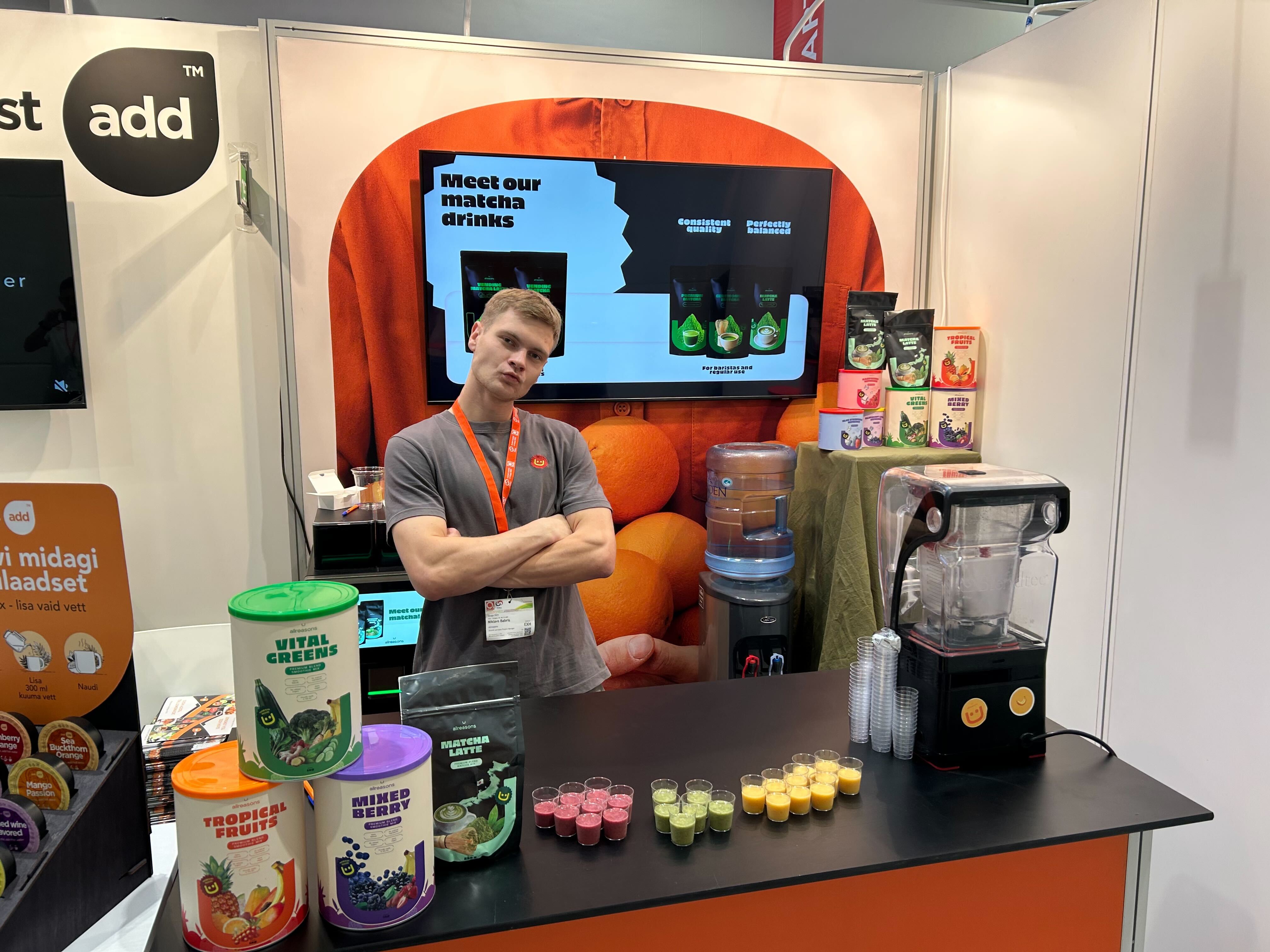 Allreasons products displayed at trade show