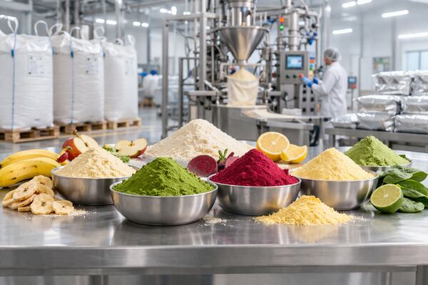 Production facility with ingredient powders