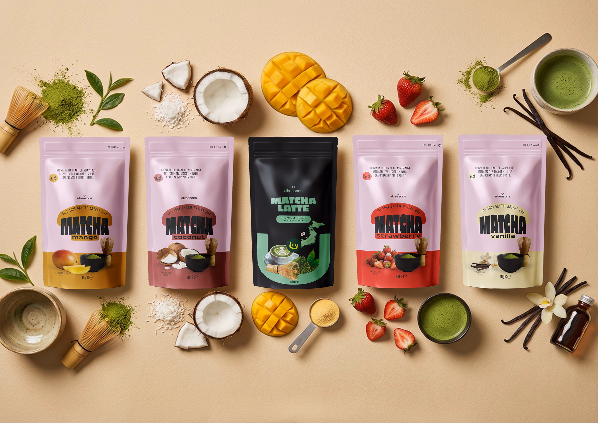 Allreasons product range with fresh ingredients