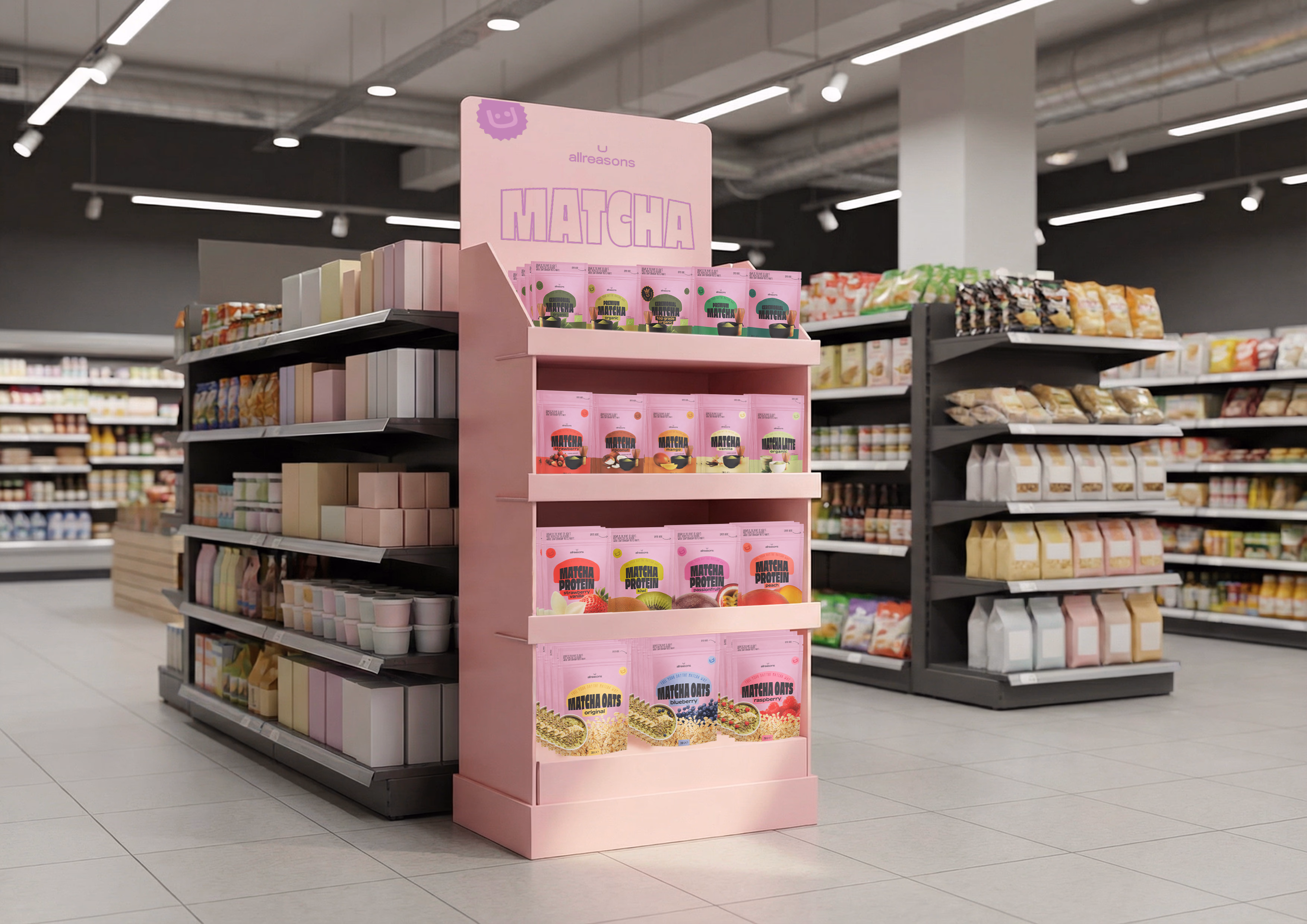 Allreasons product range on retail store shelves