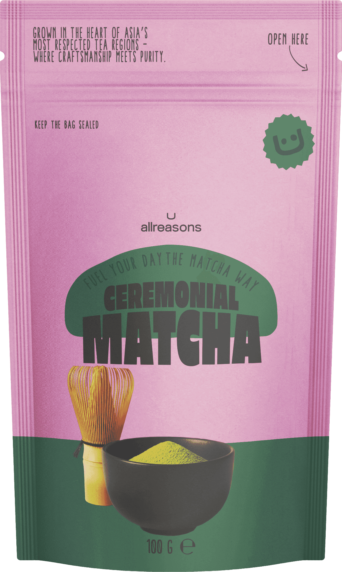 Allreasons ceremonial matcha 100 g retail doypack